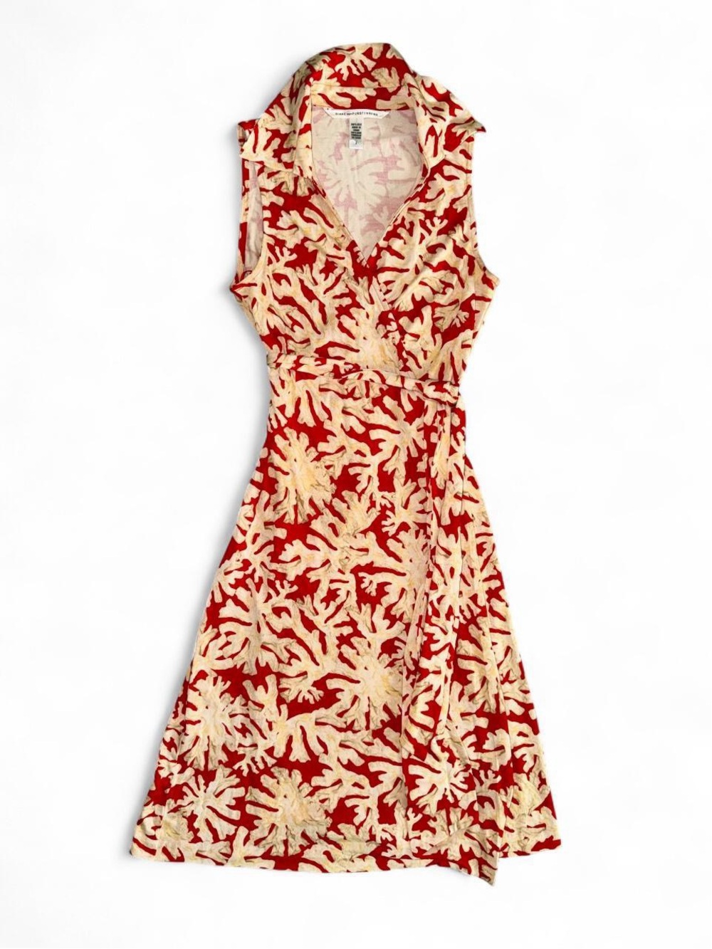 Y2k Diane von Furstenberg St. Jude Sleeveless Wrap Dress